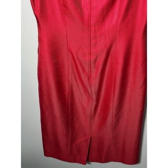 Talbots Two Piece Sheath Dress Suit Blazer Jacket Silk Wool Blend Coral Size 2P - Picture 10 of 13